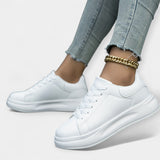 Leather Sports Shoes White