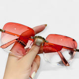 Classic Retro Frameless Glasses