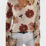 Milena - Elegant sweater with floral pattern