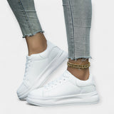 Leather Sports Shoes White