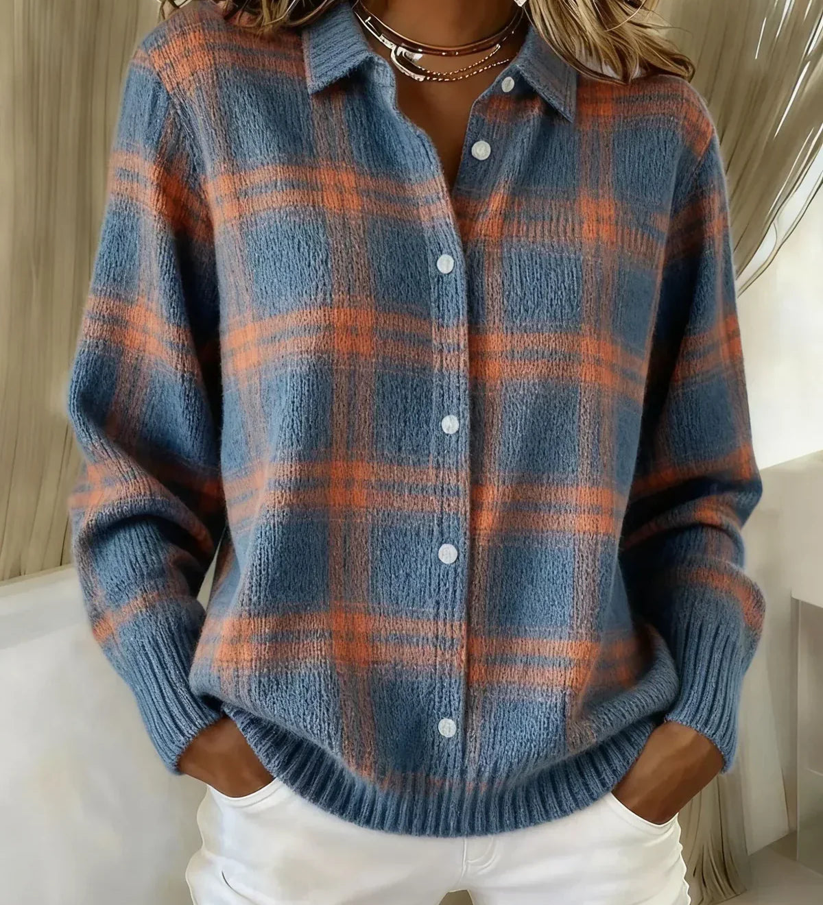 Ana™ – Checkered Knit Vest
