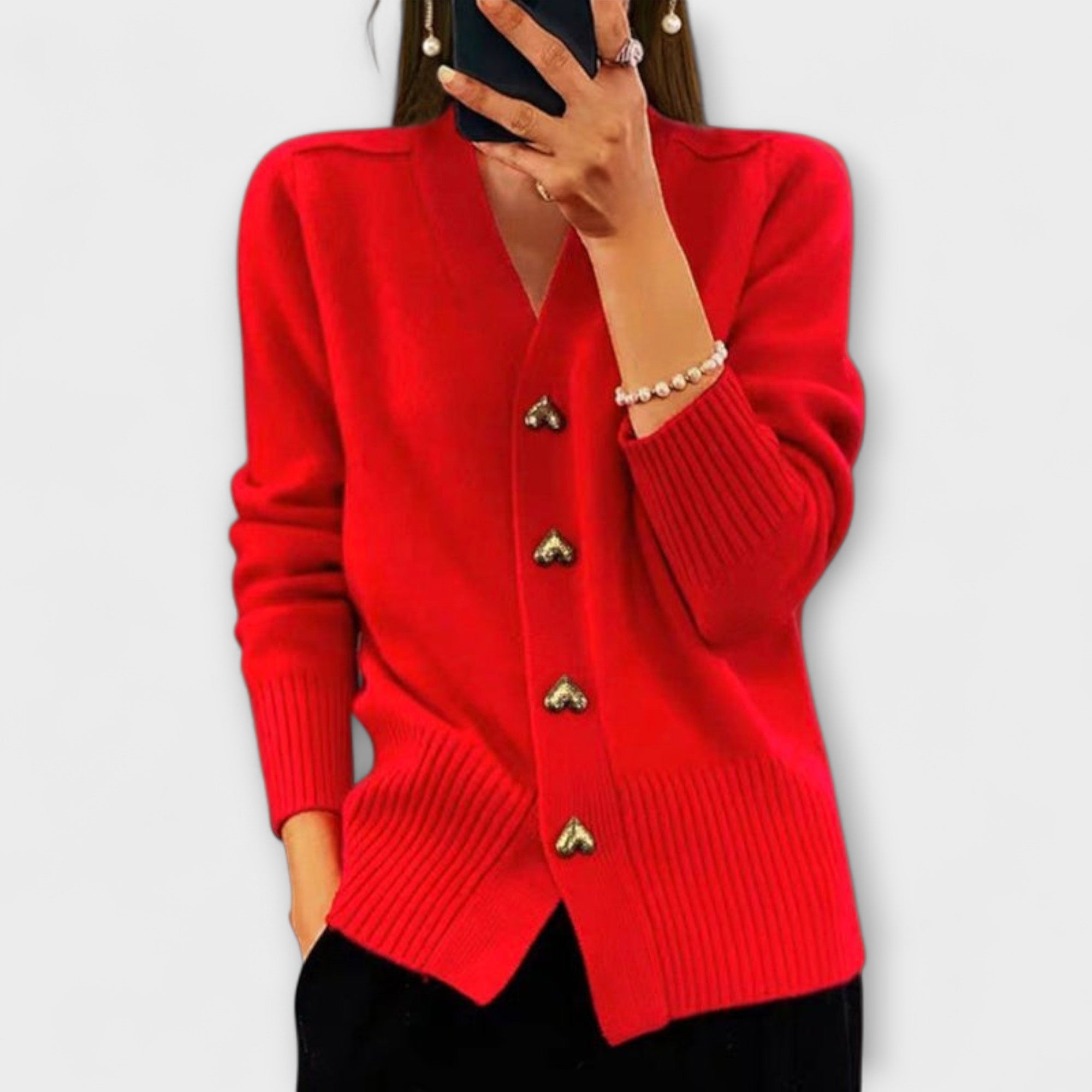 Marij – Vintage Women's Sweater with V-Neck