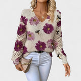 Milena - Elegant sweater with floral pattern