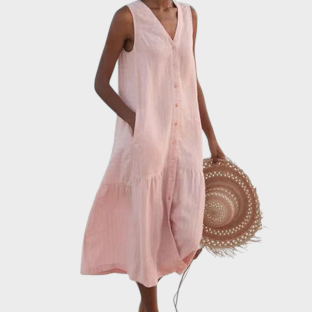 Vita - Elegant and Comfortable Dress with V-Neck