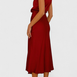 Rina - Elegant Dress with Draped Collar