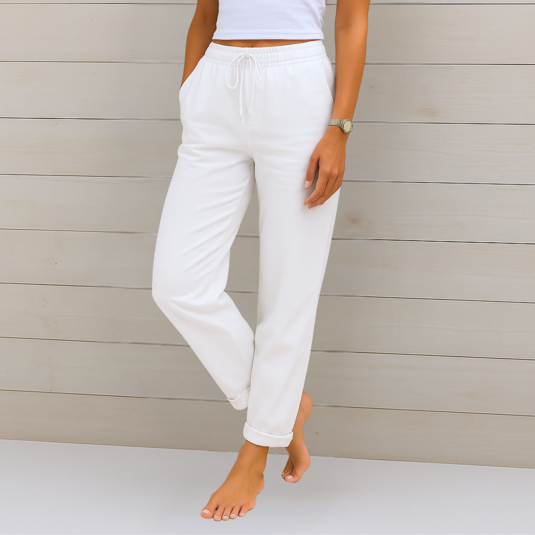 Sara | premium elastic linen pants with breathable fabric