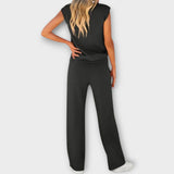 Set of sleeveless tops and pants with drawstring