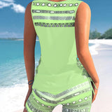 Márcia - Tankini with geometric print