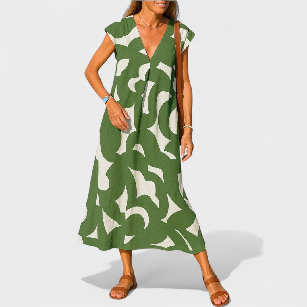 Magdalena - Long Dress with Artistic Motifs