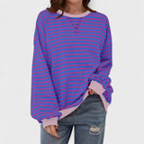 Ksenija - Striped sweater with long sleeves and round neckline