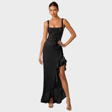 Krista - Elegant Corset Dress with Ruffled Details
