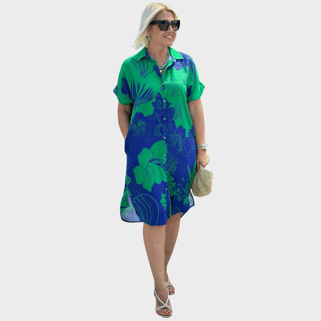 Sara – Dress with Floral Motif