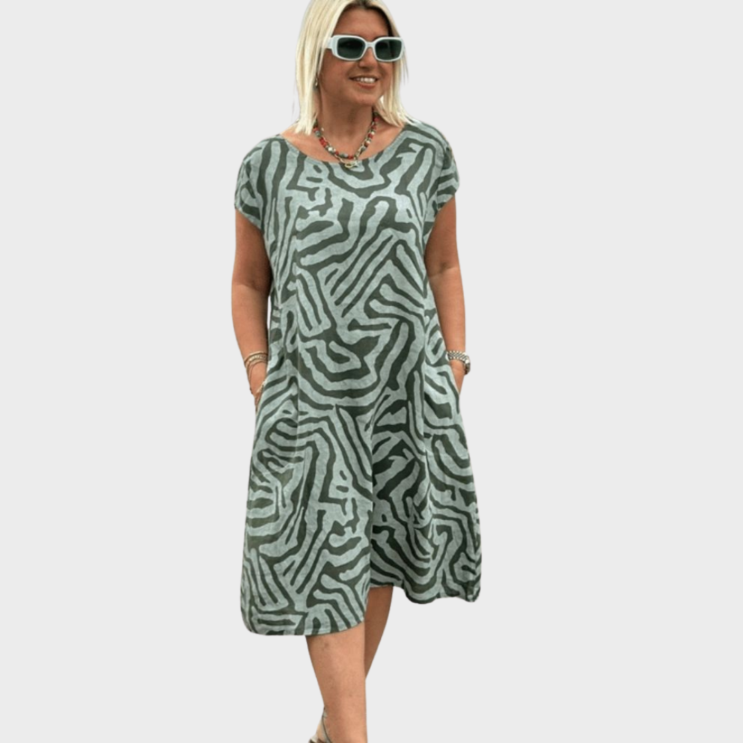 Dora - Summer Dress with Round Neckline