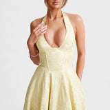 Halina - Midi Dress with Corset and Ruffles