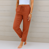 Sara | premium elastic linen pants with breathable fabric
