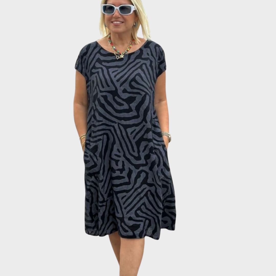 Dora - Summer Dress with Round Neckline
