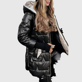 Élise - Elegant Winter Coat with Hood and Lining