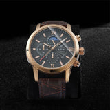 Luxury Quartz Watch with Leather Strap