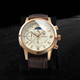Luxury Quartz Watch with Leather Strap