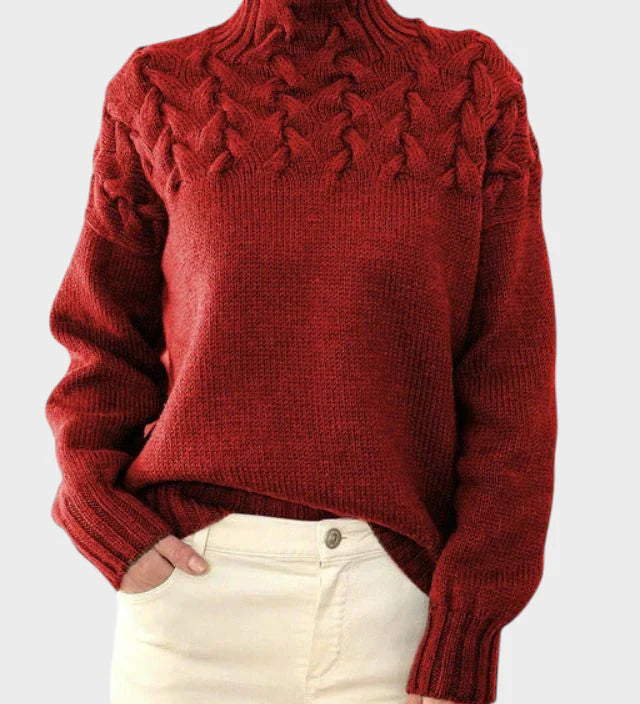 Anja - Women's Knit Turtleneck Sweater