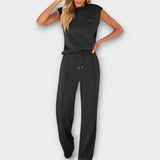 Set of sleeveless tops and pants with drawstring