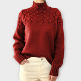 Eva - Women's Sweater with Knitted Elements