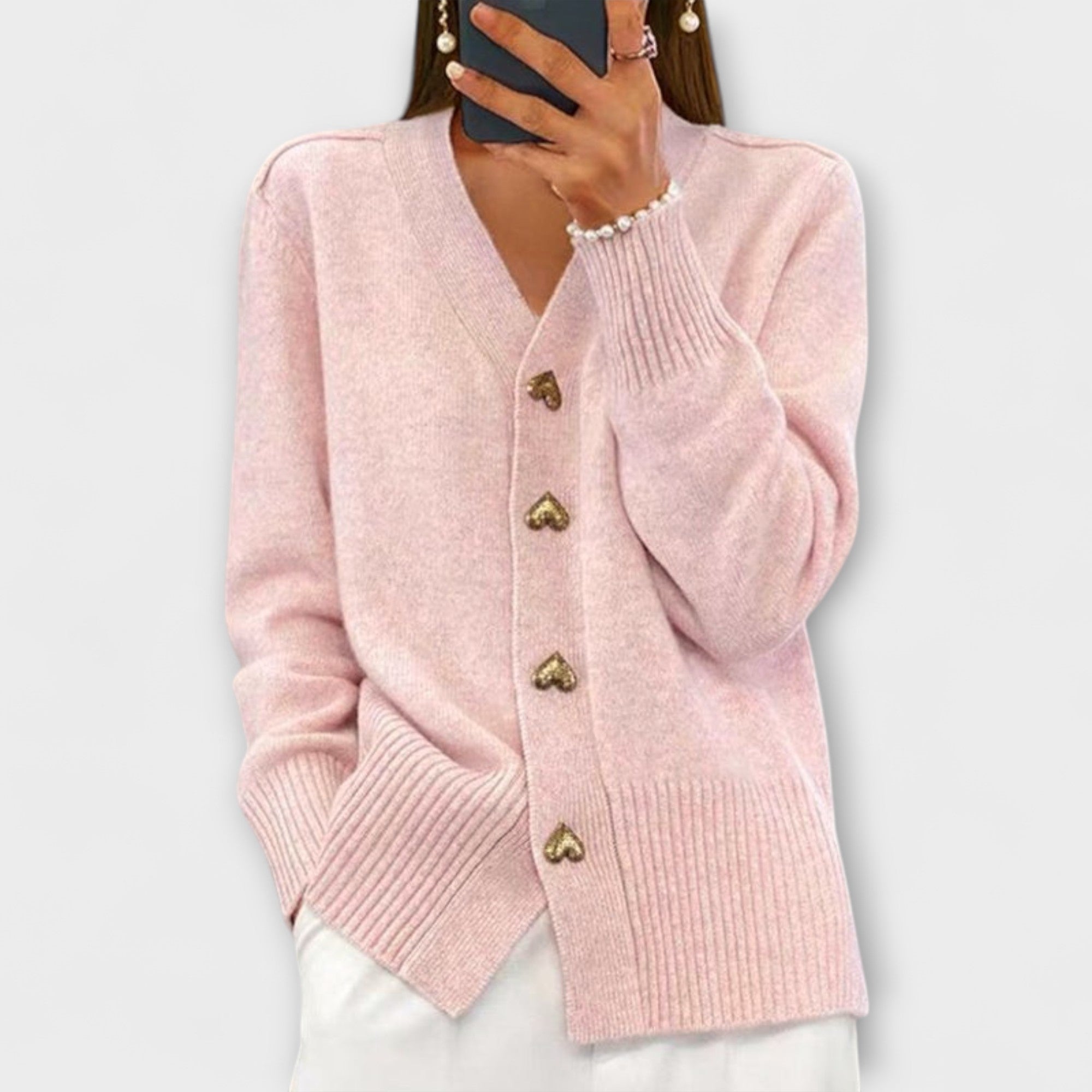 Marij – Vintage Women's Sweater with V-Neck