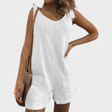 Petra - Jumpsuit with Ties on Shoulders and Pockets