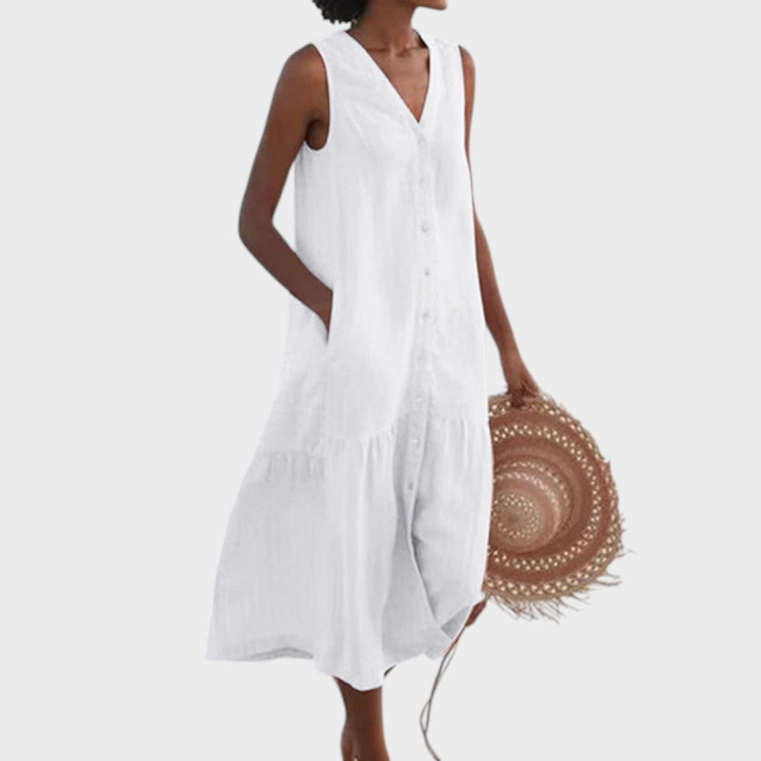 Vita - Elegant and Comfortable Dress with V-Neck