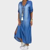 Maja™ – Denim Dress with Side Slit