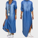 Maja™ – Denim Dress with Side Slit