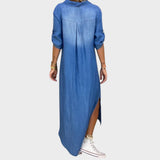 Maja™ – Denim Dress with Side Slit