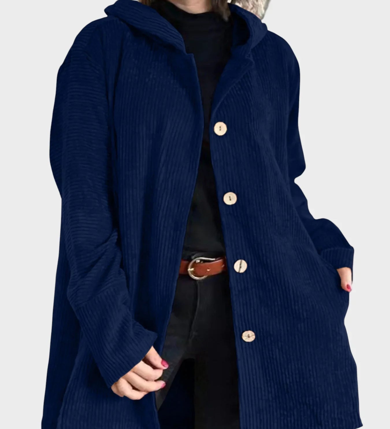 Krista - Comfortable Velvet Jacket with Hood
