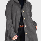 Krista - Comfortable Velvet Jacket with Hood