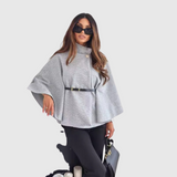 Lea – Elegant Coat with Butterfly Sleeves and Belt