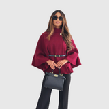 Lea – Elegant Coat with Butterfly Sleeves and Belt