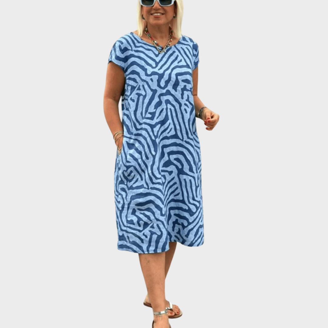 Dora - Summer Dress with Round Neckline