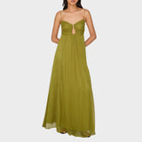 Bela - Maxi Dress with Deep Neckline