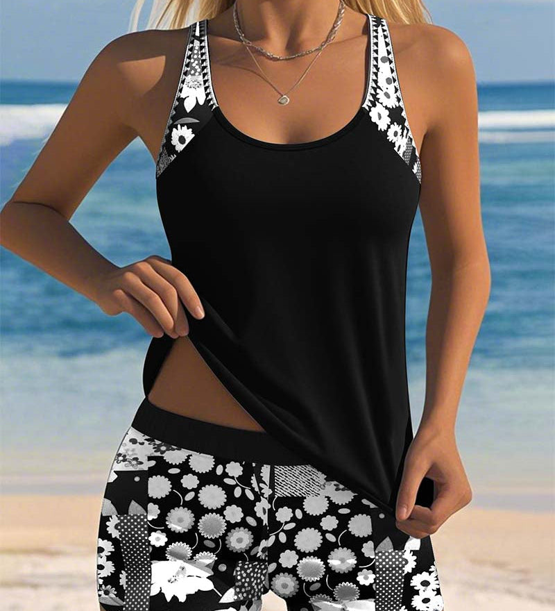 Laura - Two-Piece Bikini Set with Floral Print