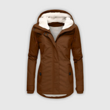 Erika - Waterproof Long Coat with Hood and Lining