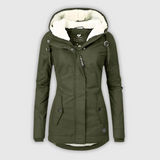 Erika - Waterproof Long Coat with Hood and Lining
