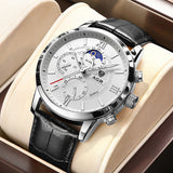Luxury Quartz Watch with Leather Strap