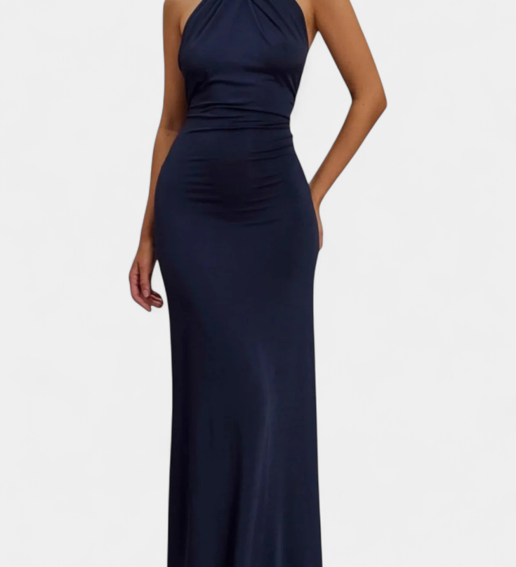Trinity - Halter Dress Adjustable Open Back