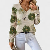 Milena - Elegant sweater with floral pattern