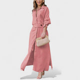 Gordana - Elegant long dress with V-neck for special occasions.