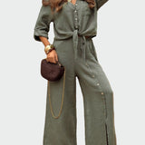 Women's Solid Color Two-Piece Fashion Suit