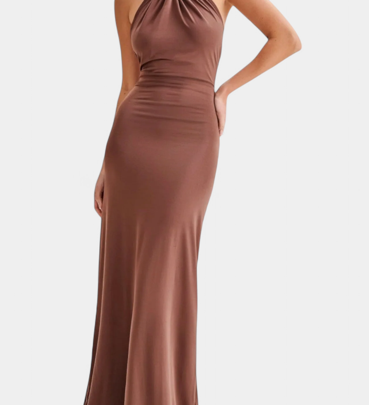 Trinity - Halter Dress Adjustable Open Back