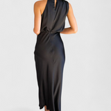 Rina - Elegant Dress with Draped Collar