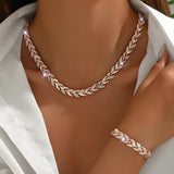Elegant complete set of glass crystals in the shape of a fish tail