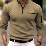 Gusteous Men's Long Sleeve Polo Shirt